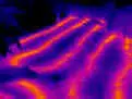Värmekamera ser det ögat inte kan se - värmeslingor i golv.
